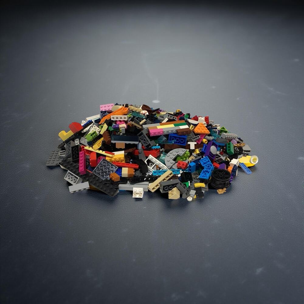 Lot of 1 lb 13 oz Random Lego + Generic Base Board